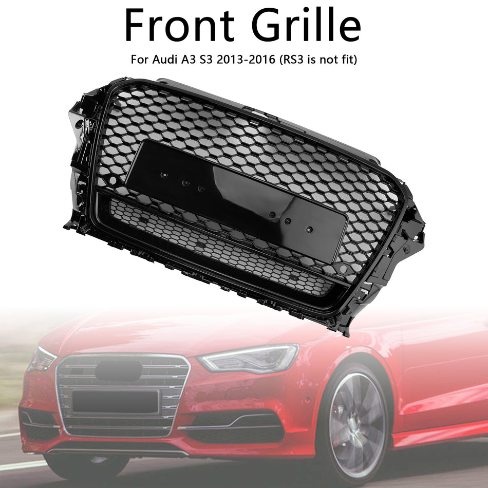 RS3 Style Front Henycomb Bumper Grill Grille Für Audi A3 S3 2013-2016 W/Quattro