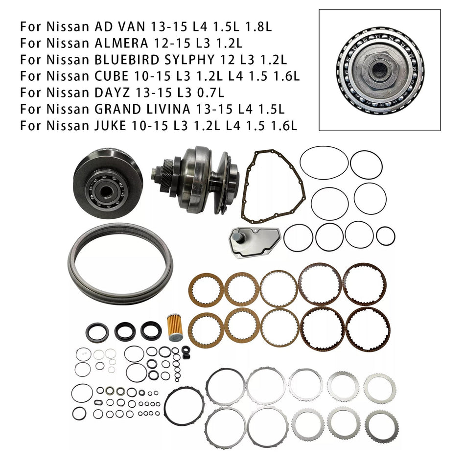 Übertragung Master Rebuild Kit &amp; Pulley W/Gürtel JF015E RE0F11A 29T Für Nissan