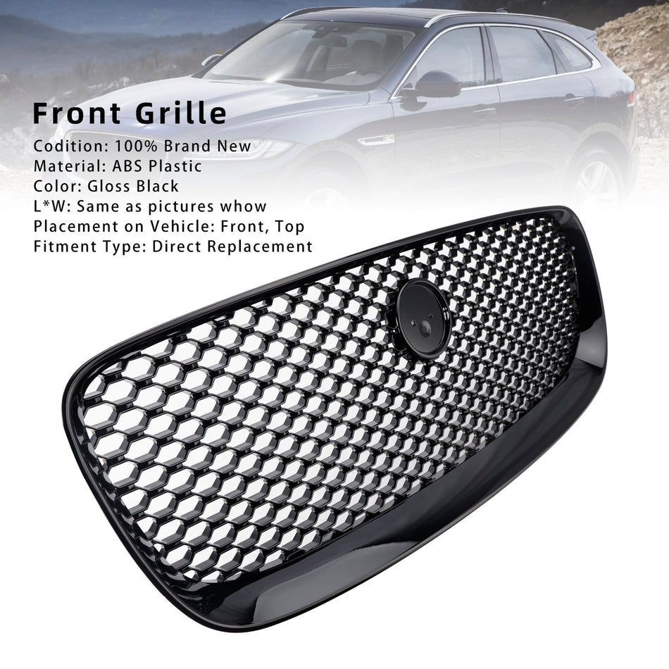 2016–2020 Jaguar F-PACE X761, glänzend schwarzer Frontstoßstangengrill