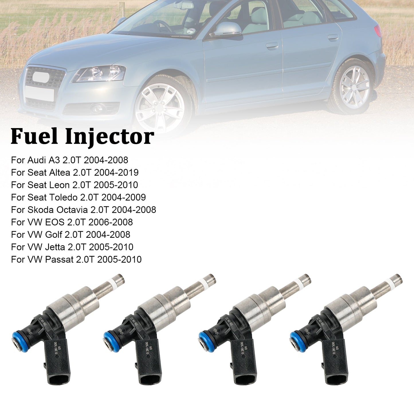 2004-2008 Skoda Octavia 2.0T 4PCS Kraftstoffeinspritzdüse 0261500011 06D906036B