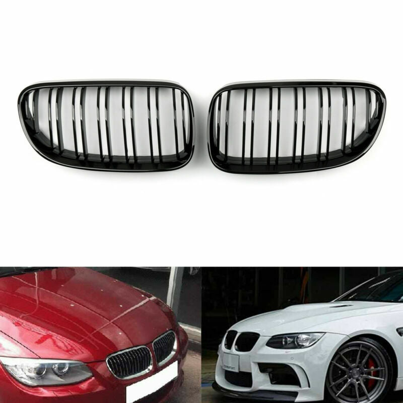Gloss Black Front Kidney Grille Double Rib Für BMW E92 E93 LCI 2 Doors 2011-2014