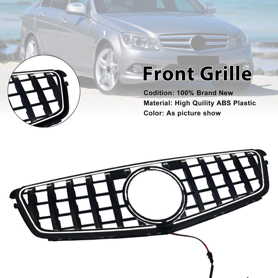 Frontstoßstangengrill im GT-Stil für Mercedes-Benz C-Klasse W204 C300 C350 (2008–2014)