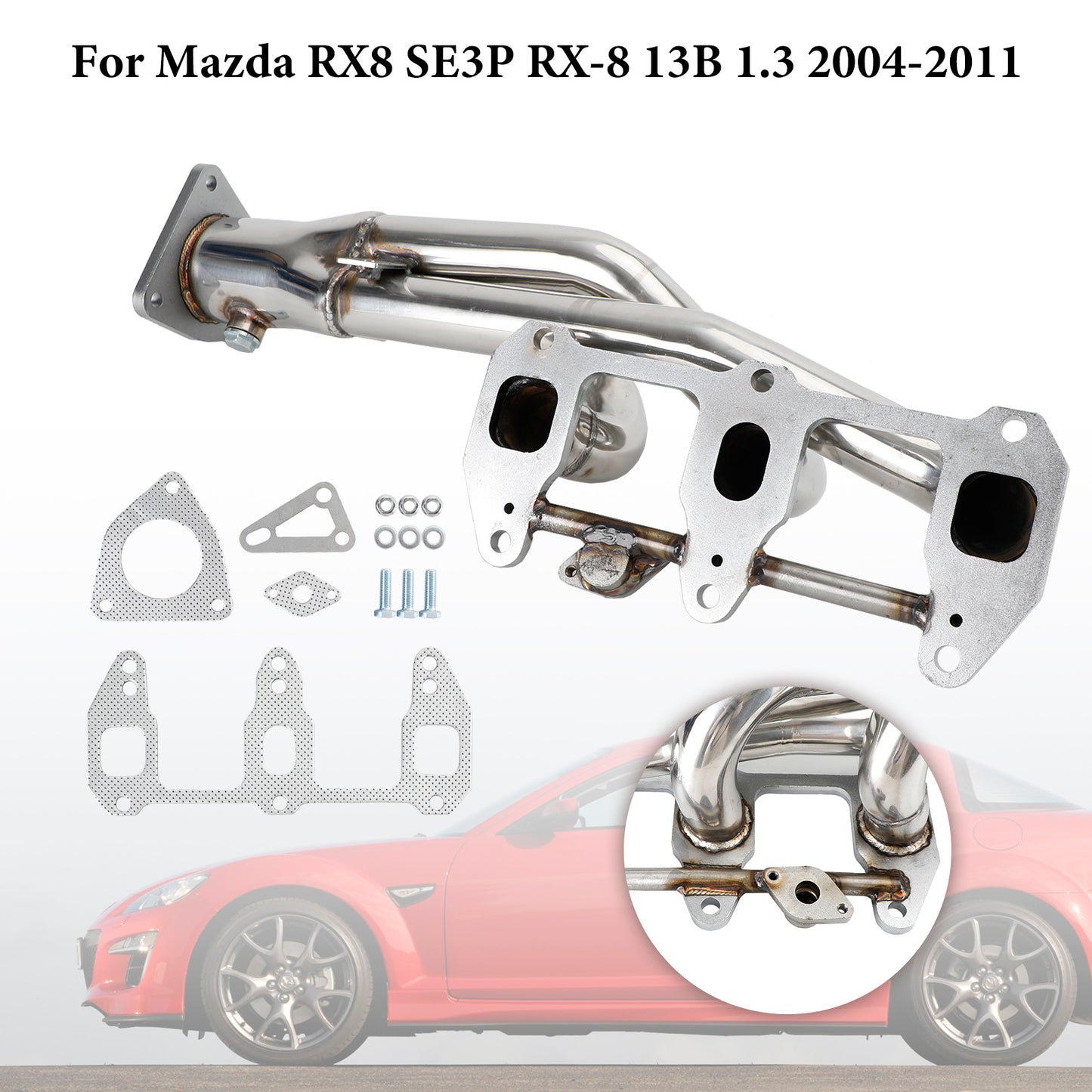 Stainless steel Exhaust Header Für Mazda RX8 RX-8 R3 GT Grand 2004-2011