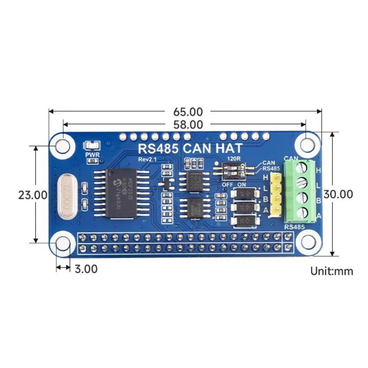 Raspberry Pi RS485 CAN-Erweiterungskarte Automatisches Umschalten des Transceiverstatus