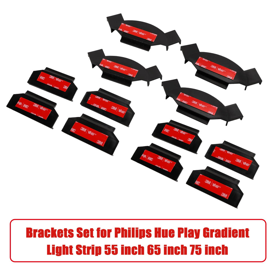 2er-Set Halterungen für Philips Hue Play Gradient Light Strip 55/65/75 Zoll