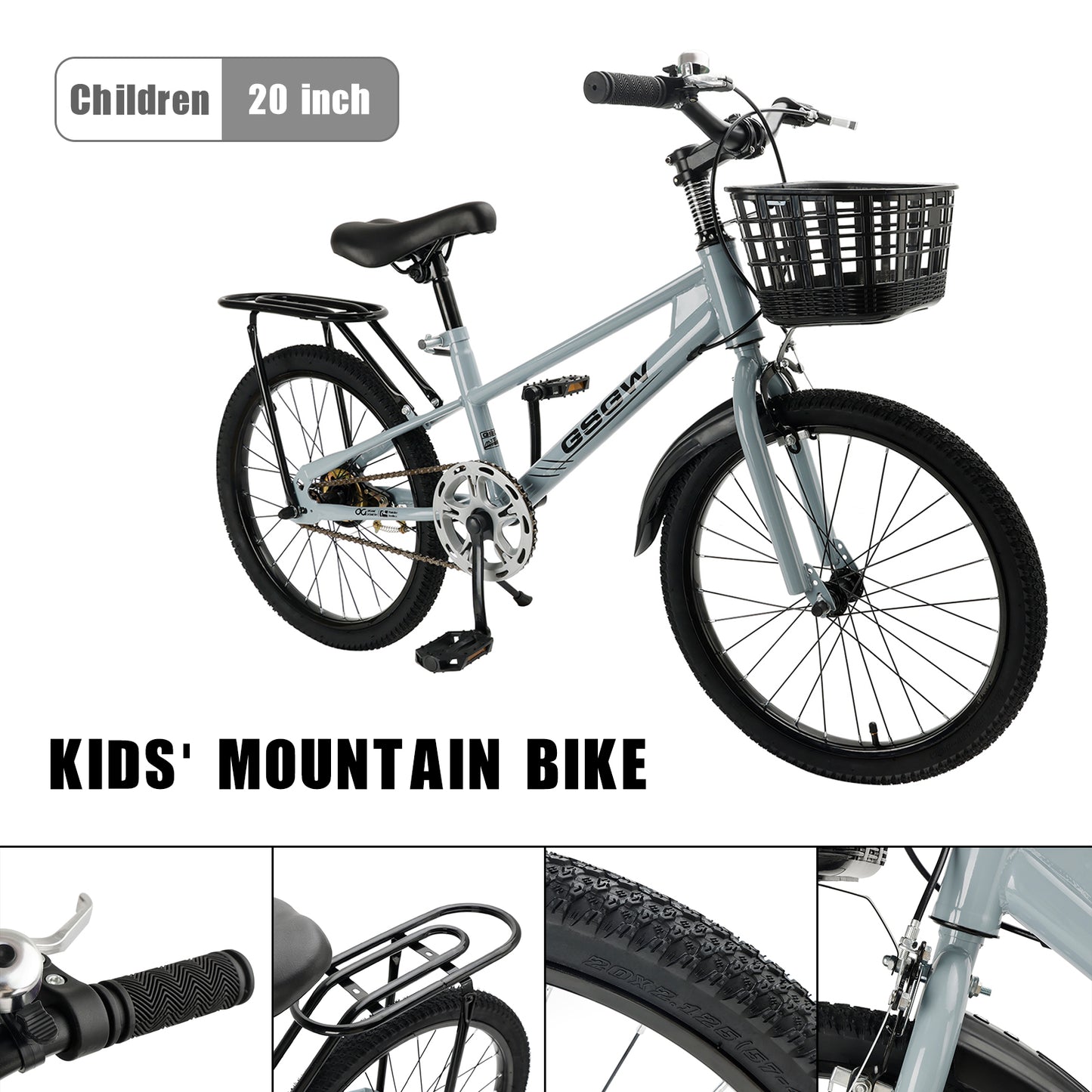 20" Teenager Kinder Fahrrad mit Korb für jungen und Mädchen