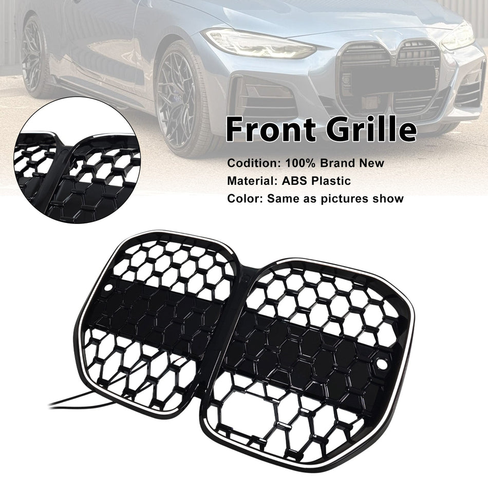 Kühlergrill für die Frontstoßstange, schwarz, passend für BMW 4er G22, G23 und G82 mit ACC (2020–2025).