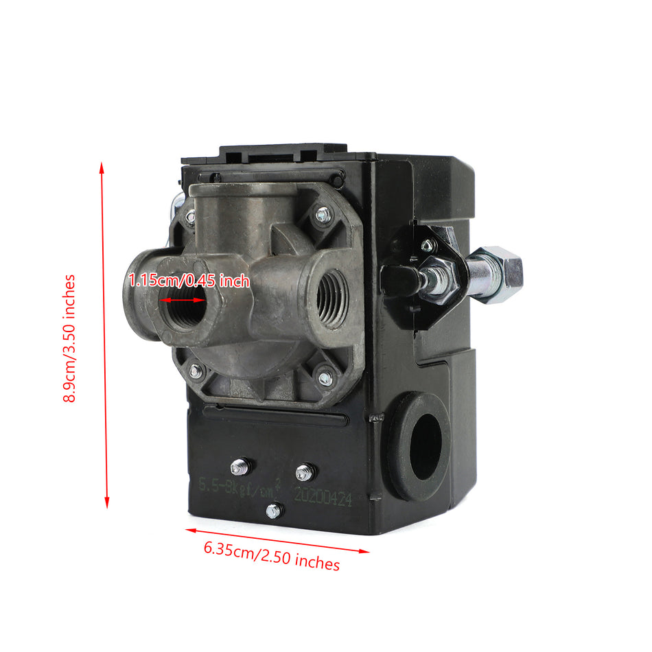 Qualität Luftkompressor Druckschalter Steuerung 90-120PSI 4 Port Für Lefoo