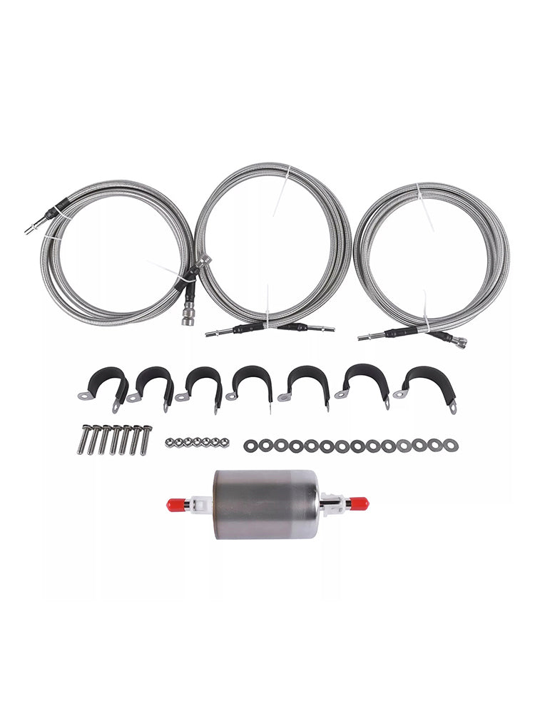 2001-2003 GMC Sierra 3500 Edelstahl-geflochtenes Kraftstoffleitungs-Kit 819-840 Quick Fix