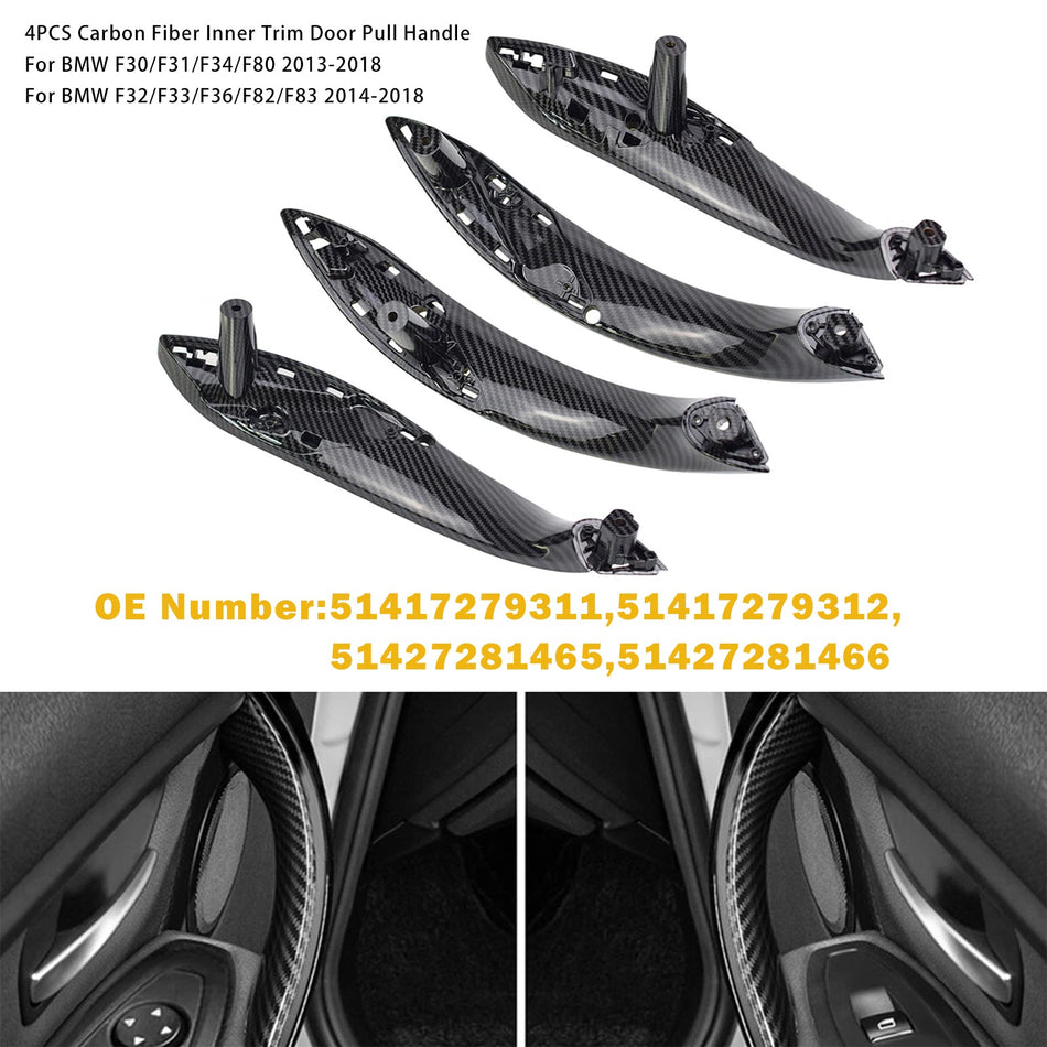 4PCS Carbon Innenverkleidung Türgriff für BMW F30 F80 F31 F32 F33 F35