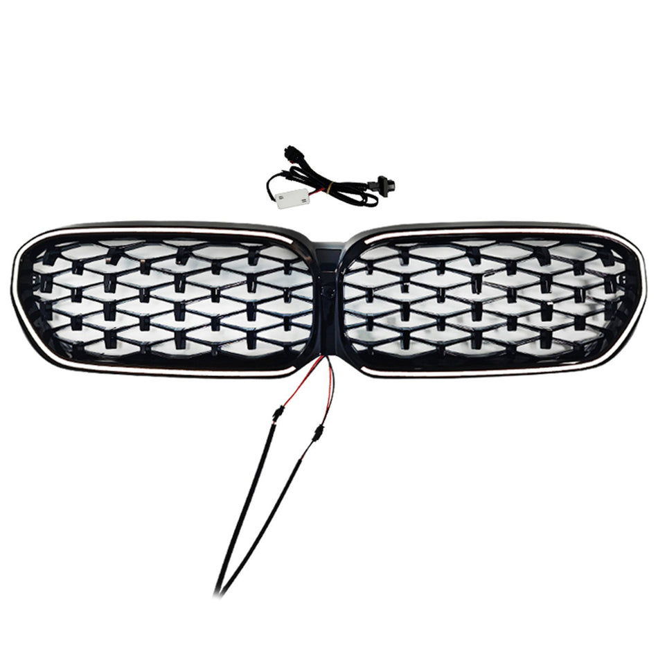 2021–2024 BMW 5er G30 G38 Diamant-Nierengrill, schwarz