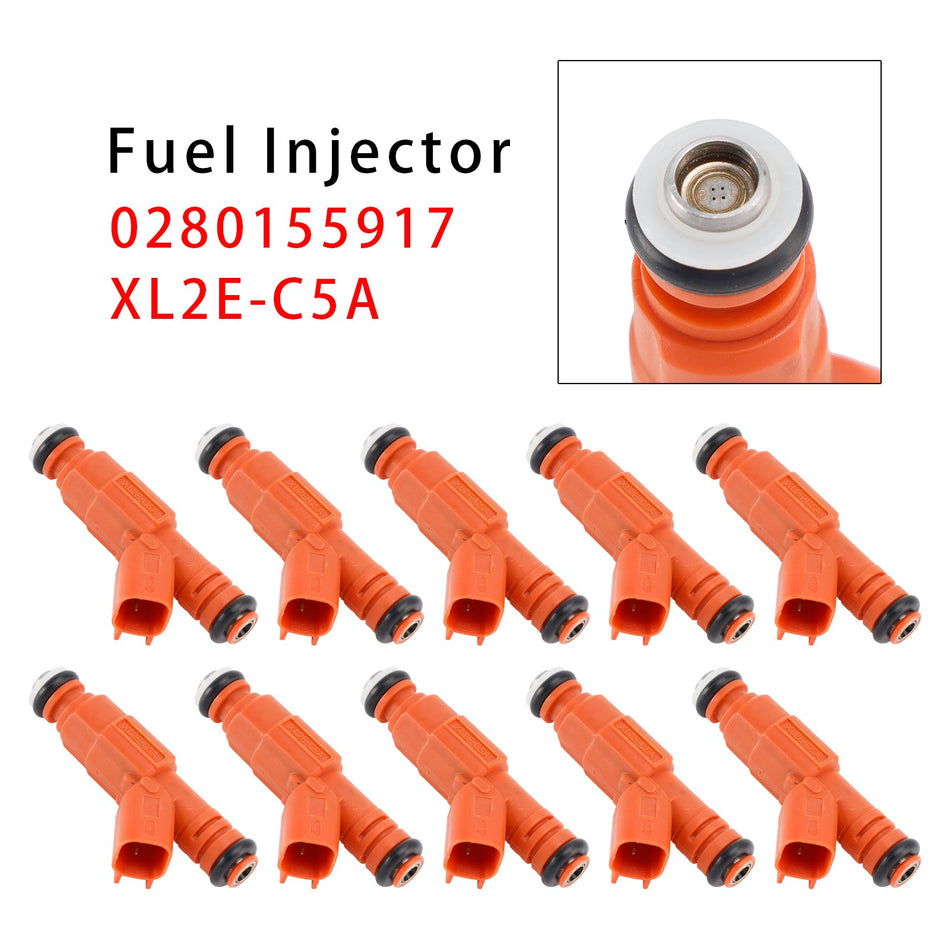 10 Stück Kraftstoffeinspritzdüsen für Ford F250 F350 F450 F550 6.8L V10 Mercury 0280155917