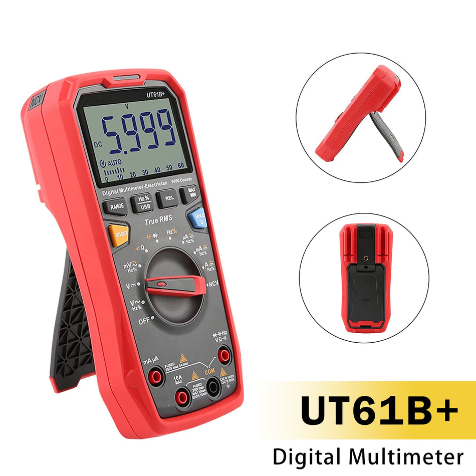 UT61B+ Digitalmultimeter AC/DC-Spannungs-, Strom-, Widerstands- und Kapazitätsmessgerät