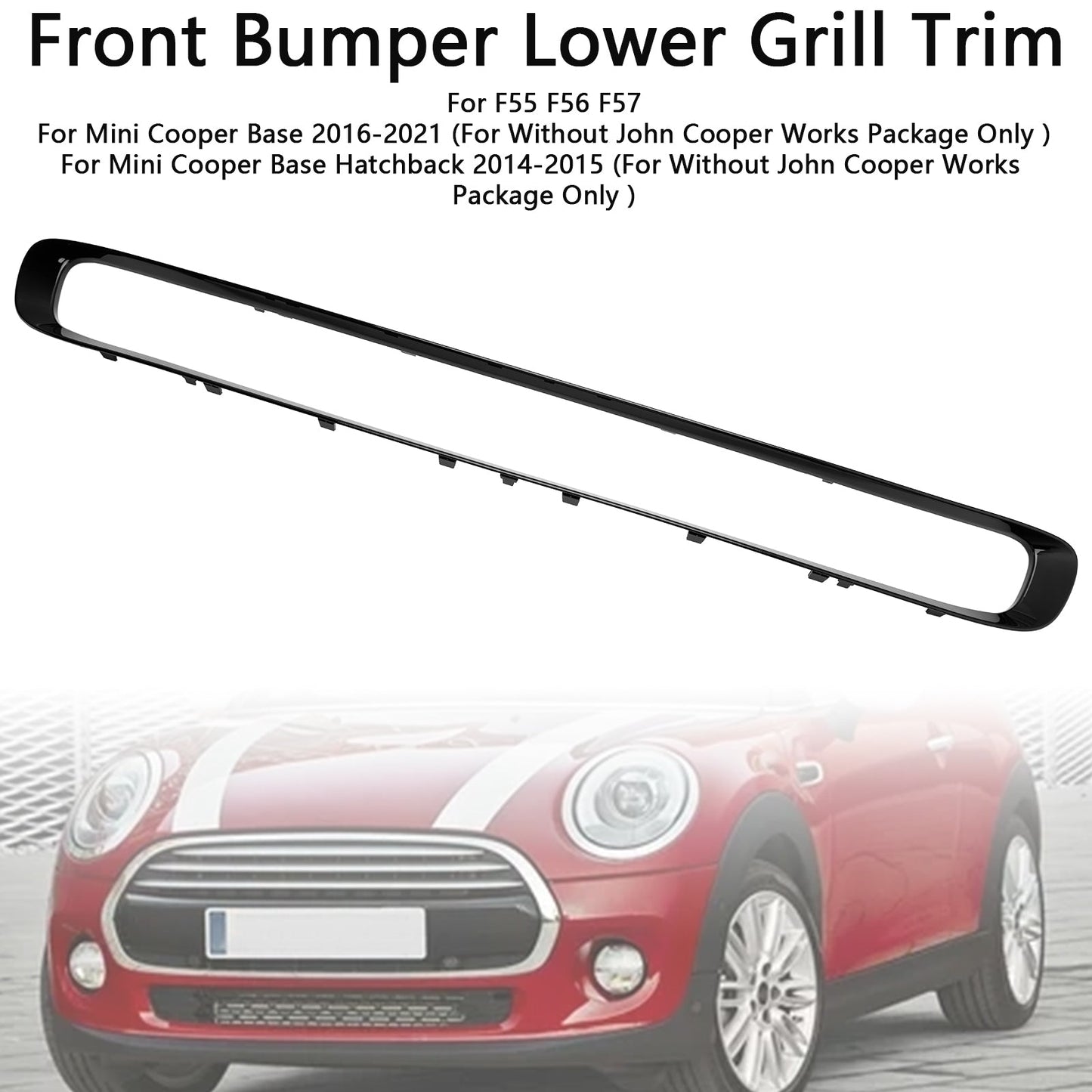 Kühlergrillverkleidung für die untere Frontsto?stange, 51117355238, passend für Mini F55 F56 F57 2014–2023