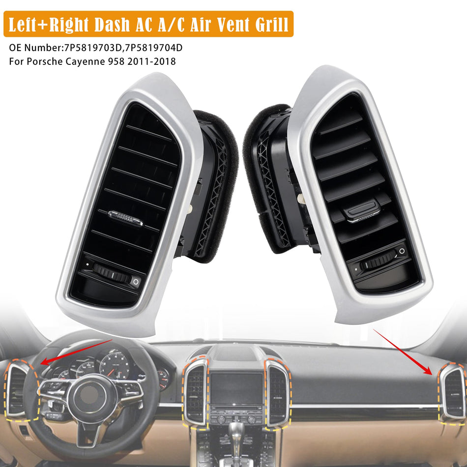 Porsche Cayenne 958 (2011–2018) – Lüftungsgitter für Klimaanlage (links + rechts)