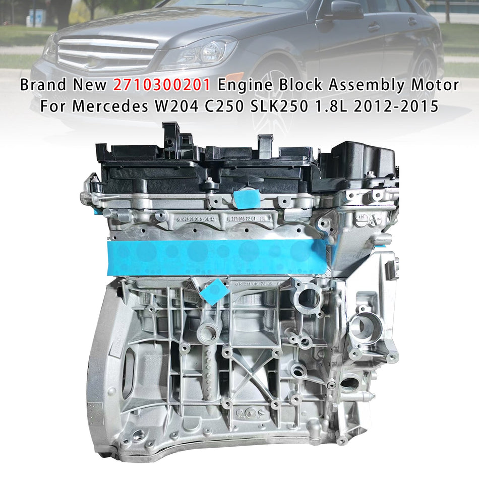2012-2015 Mercedes W204 C250 SLK250 1.8L Neuer Motorblock 2710300201