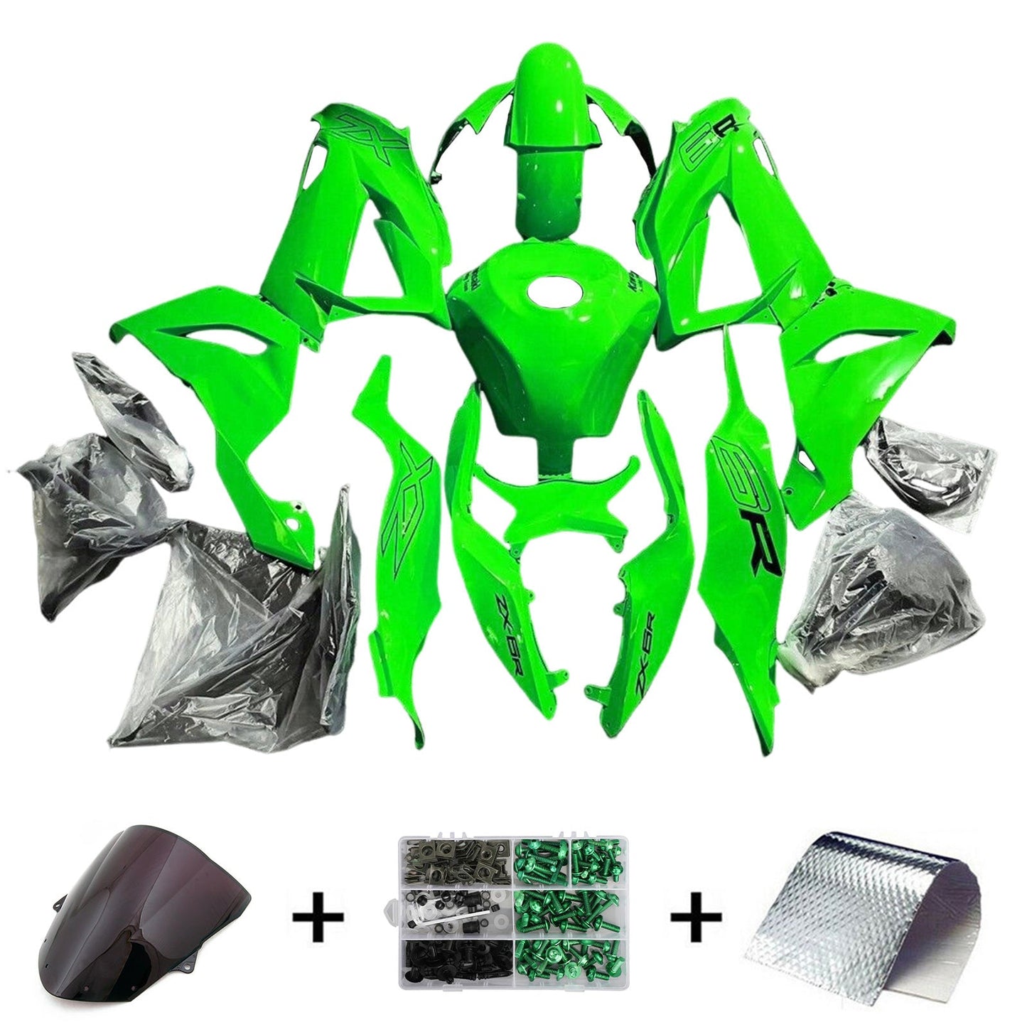 2013-2018 Kawasaki ZX6R 636 Einspritzverkleidungssatz Karosserie Kunststoff ABS