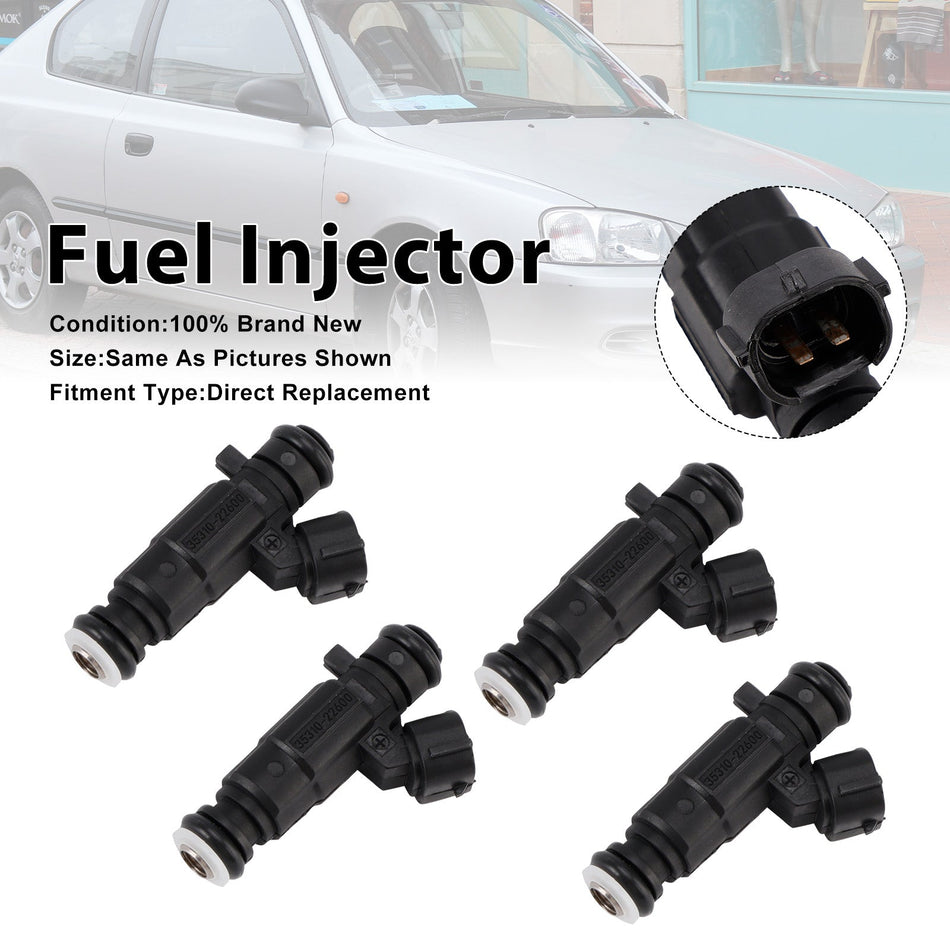 4 Stück Kraftstoffeinspritzdüsen für Hyundai Accent 2000-2005 und Getz 2003-2005, Teilenummer 35310-22600