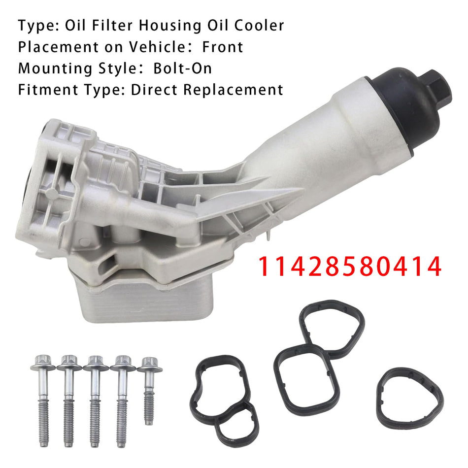 11428580414 Ölfiltergehäuse Ölkühler für BMW 230i 330i 430i 530e 530i 21-25