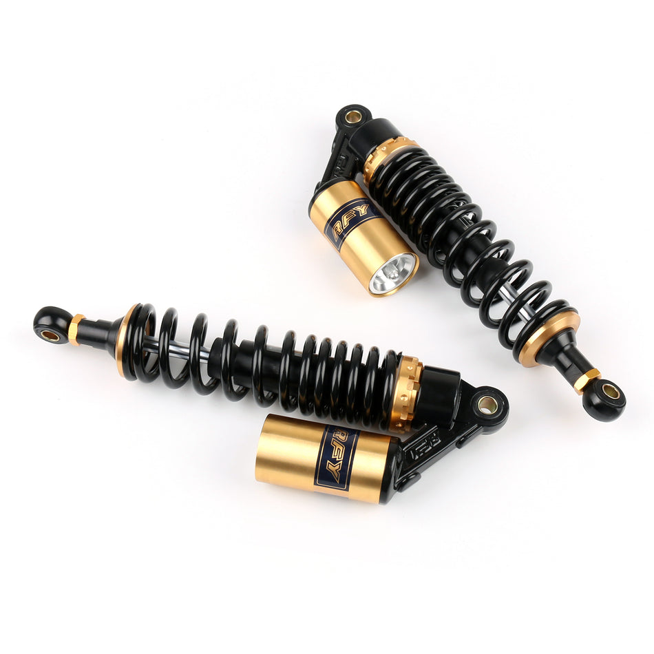 13" 330mm Pair Air Rear Shocks Absorber For Yamaha Daytona Motorcycle Black&Gold
