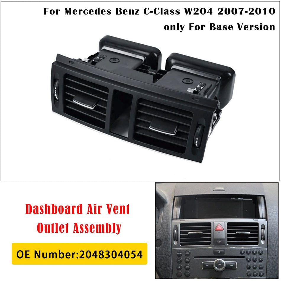 2007-2010 Mercedes-Benz W204 Basisversion Armaturenbrett-Lüftungsauslassbaugruppe 2048304054