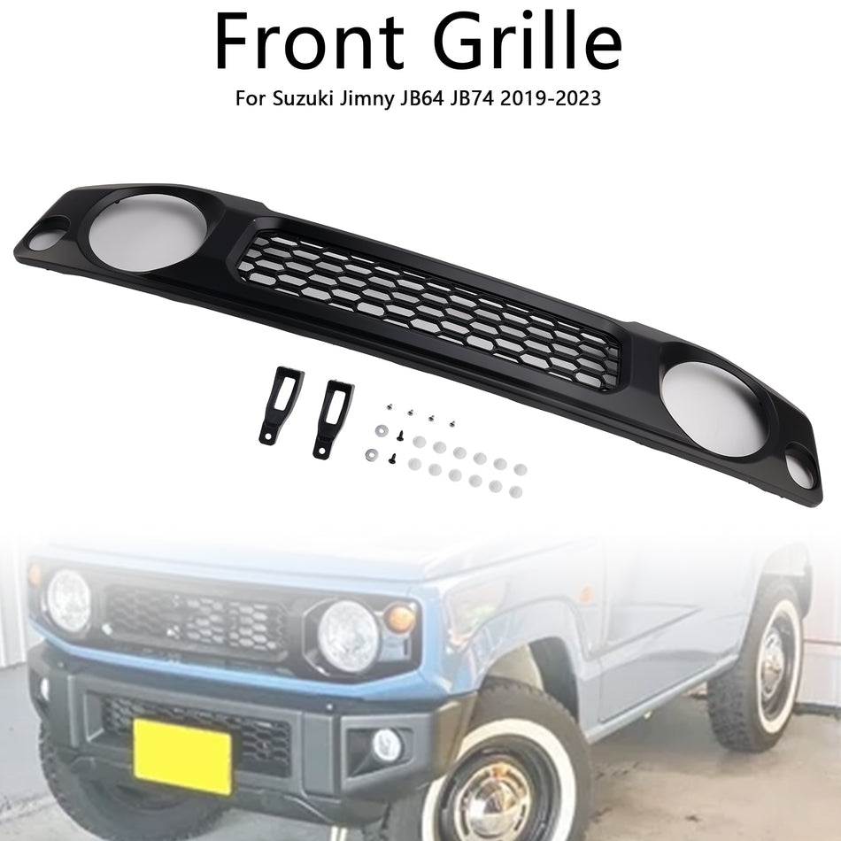 Black Honeycomb Front Bumper Grille Grill Für Suzuki Jimny JB74 2019-2023