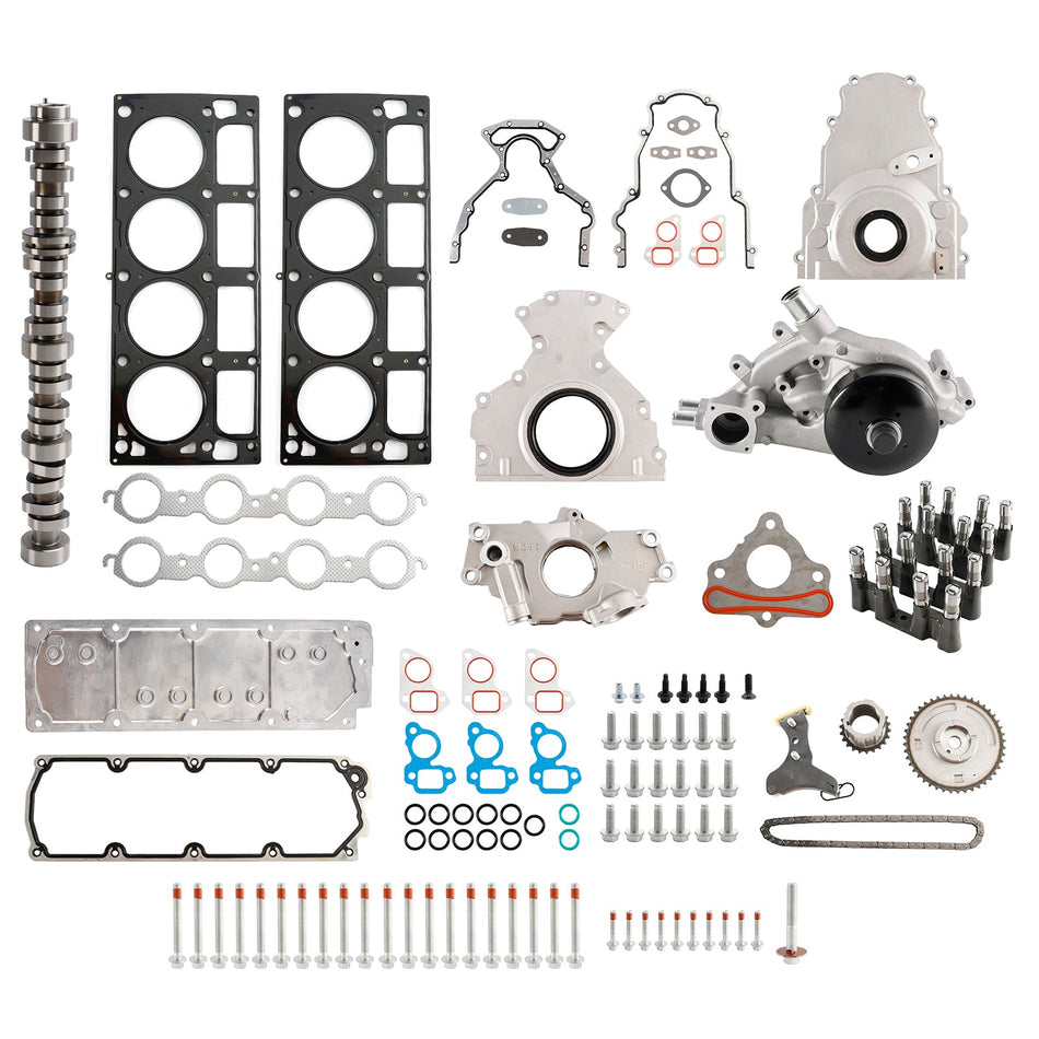 2005-2013 CHEVROLET SILVERADO 1500 5,3 L 5328 CC 325 CID V8 FLEX OHV NON AFM DOD Nockenwellenst??el-Kit mit Tal-Abdeckung 12646386 12499225