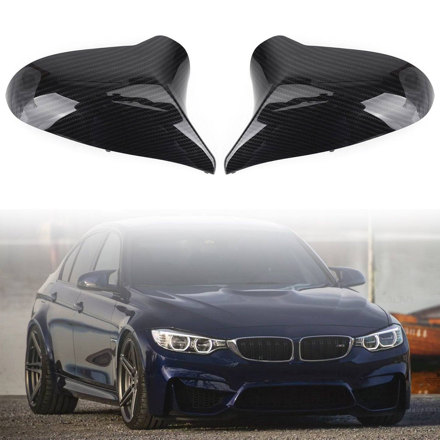 Seite Spiegel Abdeckungen Rückspiegel Gehäuse Carbon für BMW F80 M3 F82 M4 M2 2015-2020