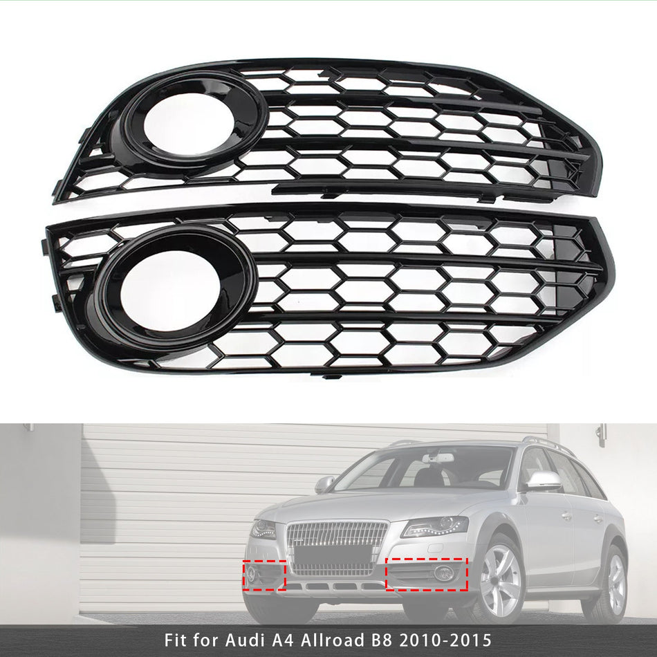 2010–2015 Audi A4 Allroad B8 Frontstoßstange Waben Nebel Kühlergrill Abdeckung schwarz