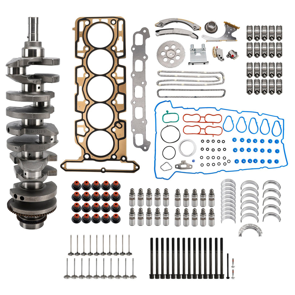 2009–2010 Hummer H3T 3,7 l (3654 cm³, 223 CID) L5 DOHC Motor-Reparatursatz Kurbelwelle 89017791 HS26390PT
