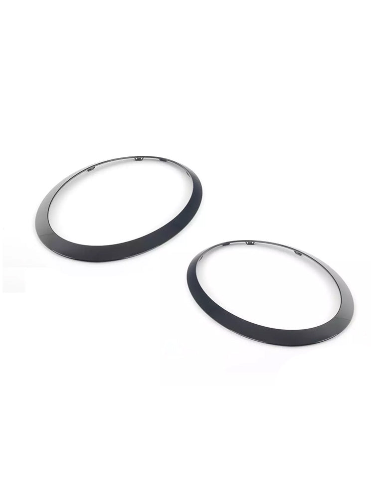 2 STÜCKE Glanz Schwarz Scheinwerfer Blende Trim Ring Mini Cooper F55 F56 F57 2014-2021