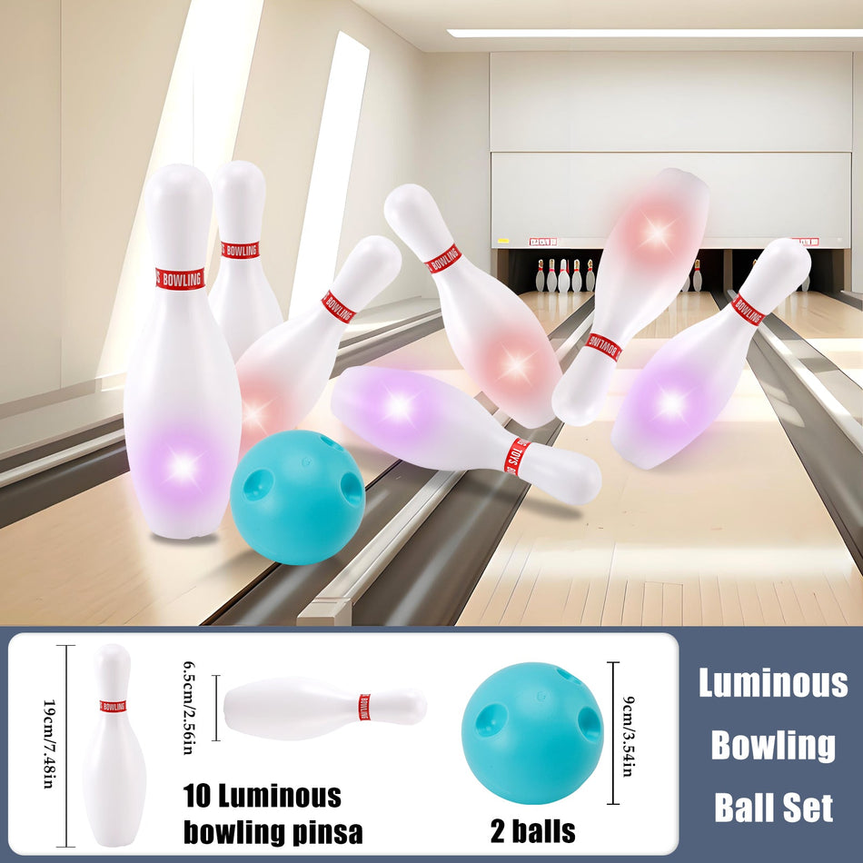 19cm leuchtende Bowlingkugel Set Kid Indoor &amp; Outdoor Party Spiel Spielzeug Geschenk