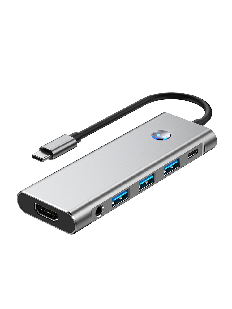 9 in 1 TYPE-C + USB3.0 USB2.0 HDMI SD/TF PD100W Audio Datenschnittstelle Hub Adapter