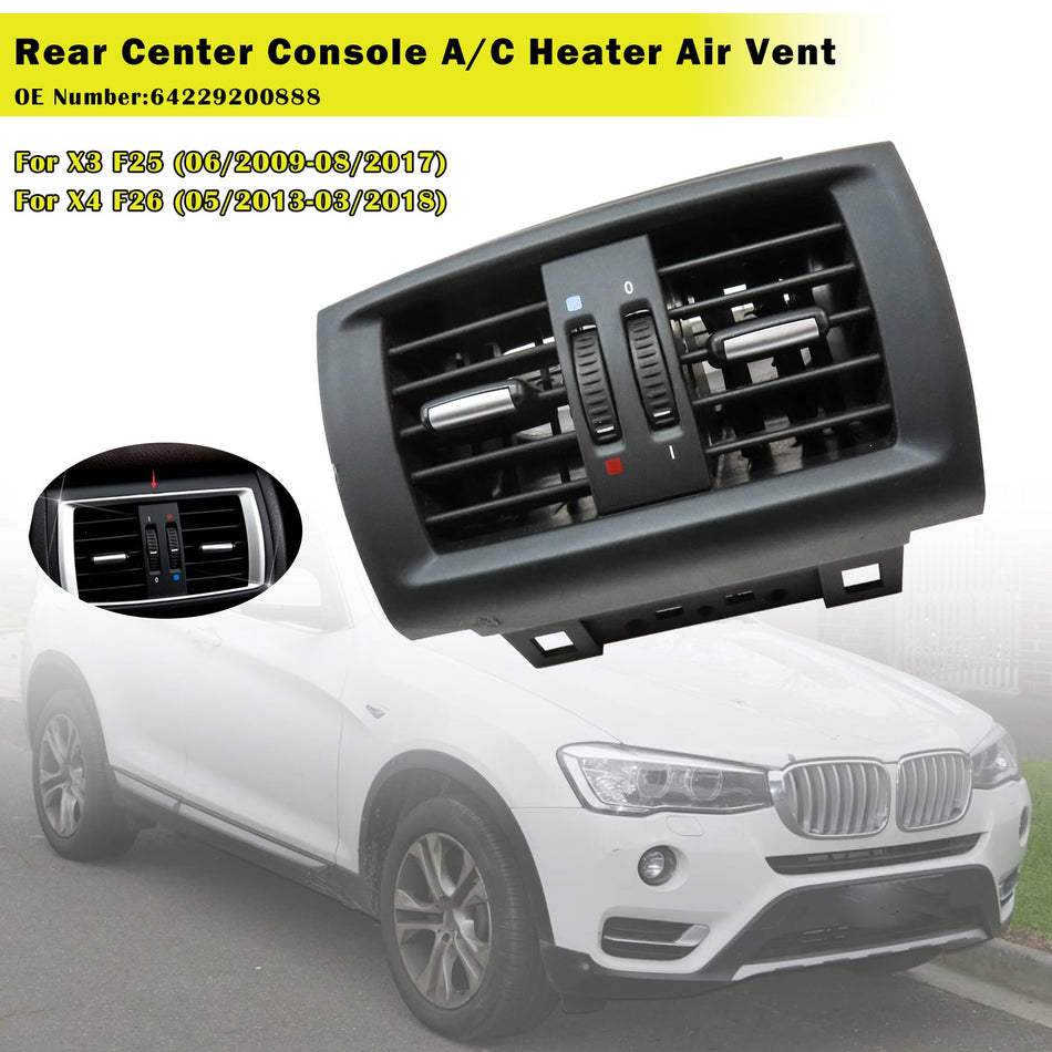 Lüftungsdüse hinten in der Mittelkonsole 64229200888 für BMW F25 F26 2013-2017