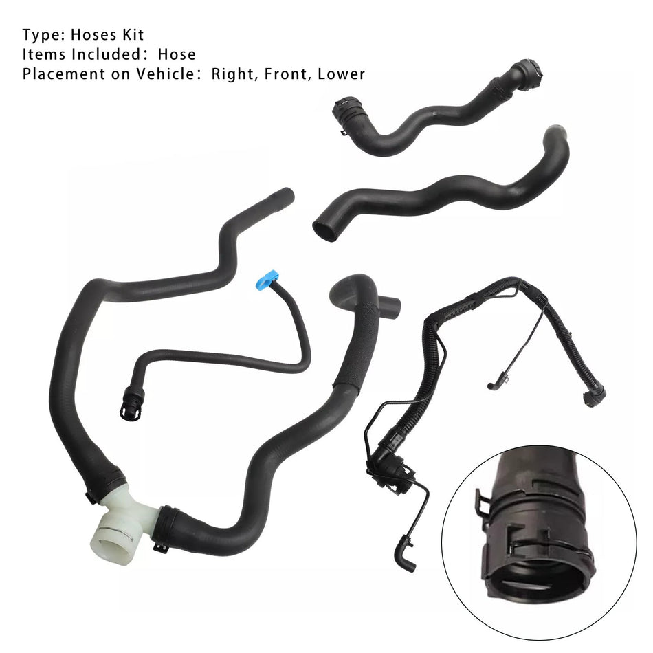 2011-2016 Chevrolet Cruze 1.4L Kühler Kühlmittel Unterschlauch Kit 13251447 13251435