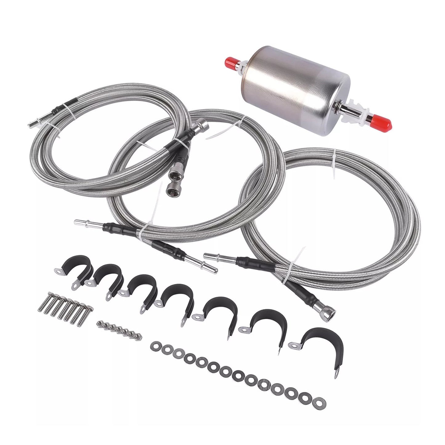 2001- 2003 Chevy Silverado 3500 Edelstahl geflochtene Kraftstoffleitungen Kit 819-840 Quick Fix