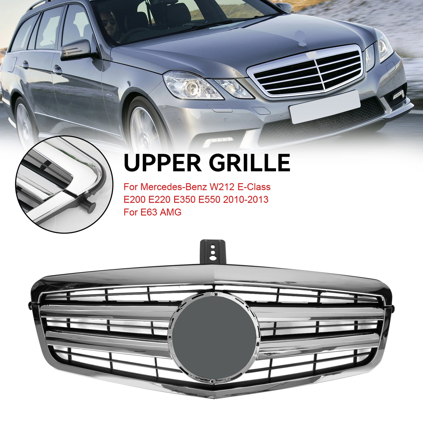 Front Bumper Grille Grill Für Mercedes-Benz W212 E Class E350 E550 2010-2013