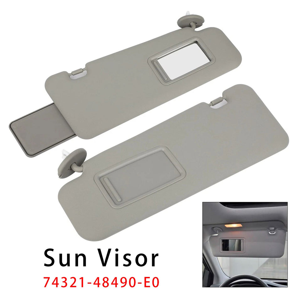 2008–2013 Für Toyota Highlander Paar graue Sonnenblenden 74321-48490-E0/74320-48500-E0