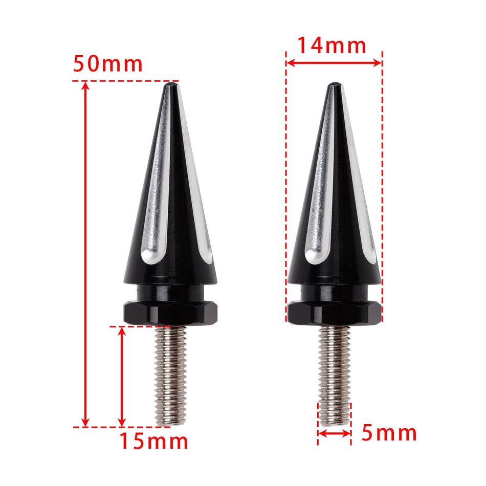 4x Schwarze Spike-Windschutzscheiben-Verkleidungsschrauben für Touring Road Glide FLTR 2015 - 2025