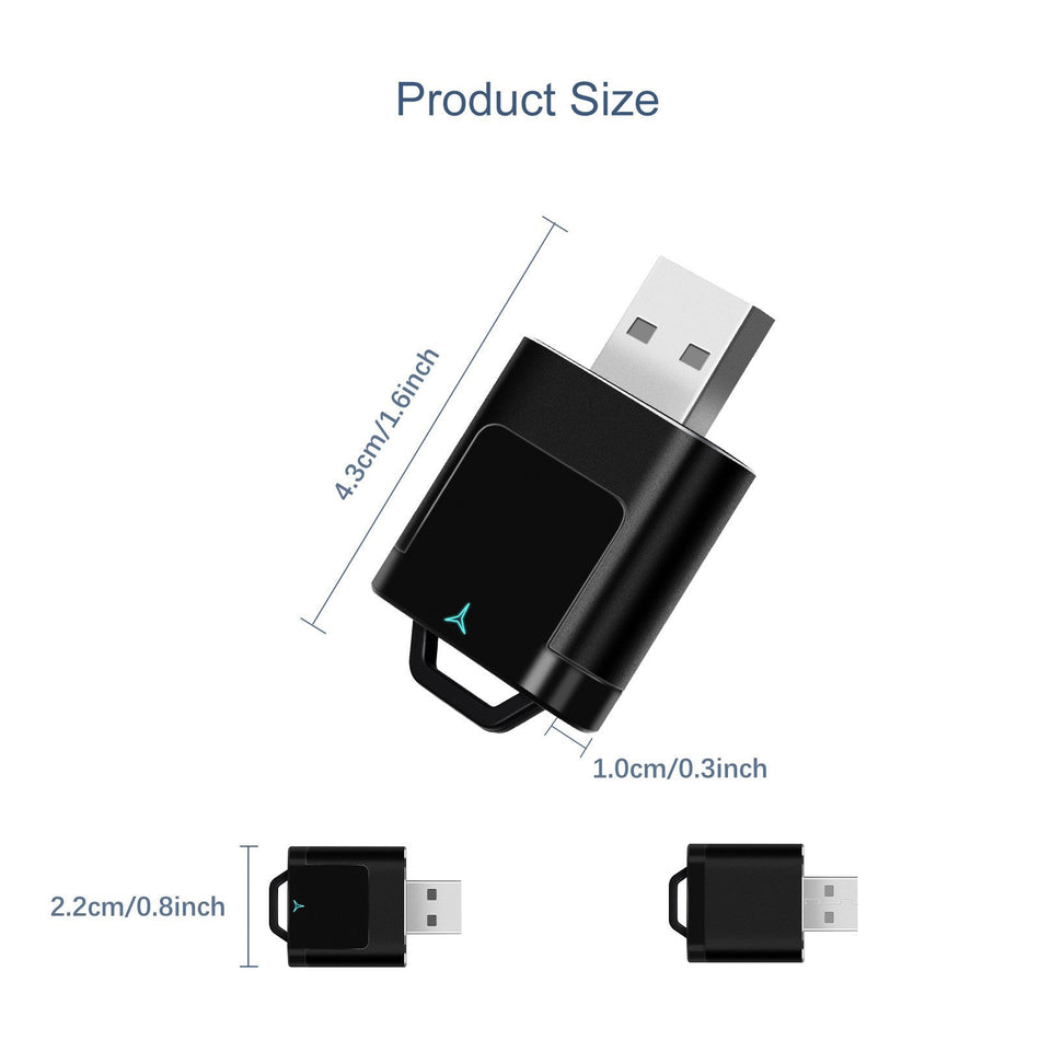 2-in-1-Adapter: Kabelloses Apple CarPlay und Android Auto – Auto-Kabelgebundenes CarPlay auf kabelloses CarPlay