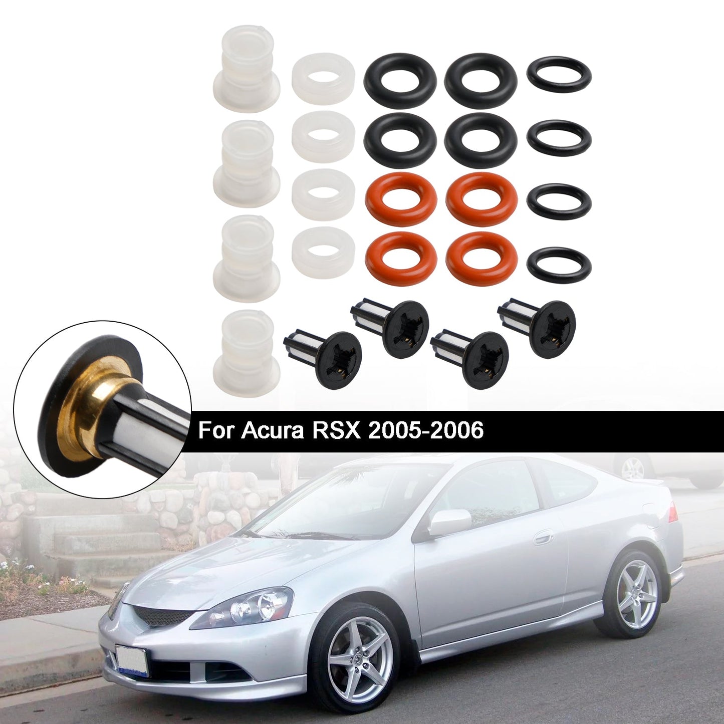 Reparatursatz für Einspritzdüsen-O-Ringe und Dichtungen 16450-PRB-A01 für Acura RSX TSX