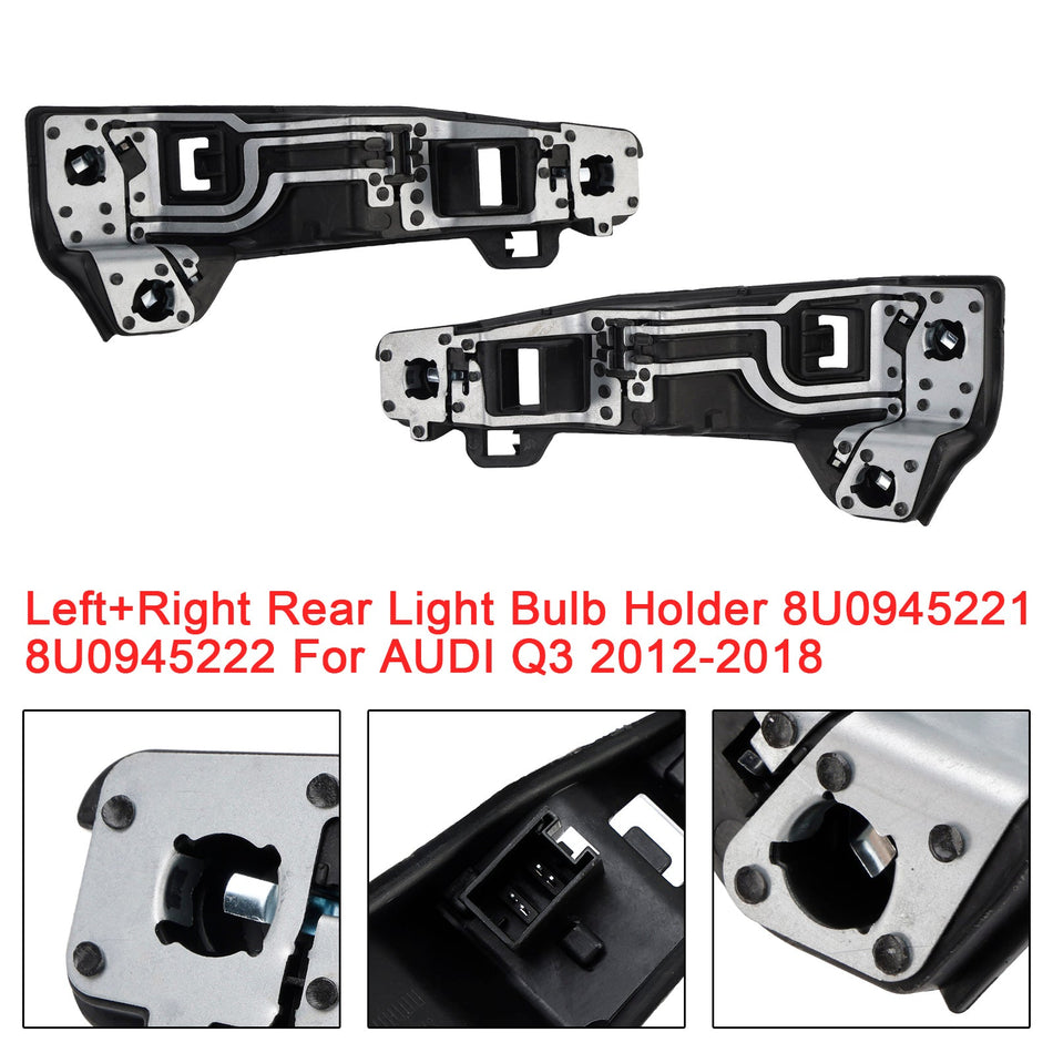 2012–2018 Audi Q3 links + rechts Rücklicht Lampenfassung 8U0945221 8U0945222