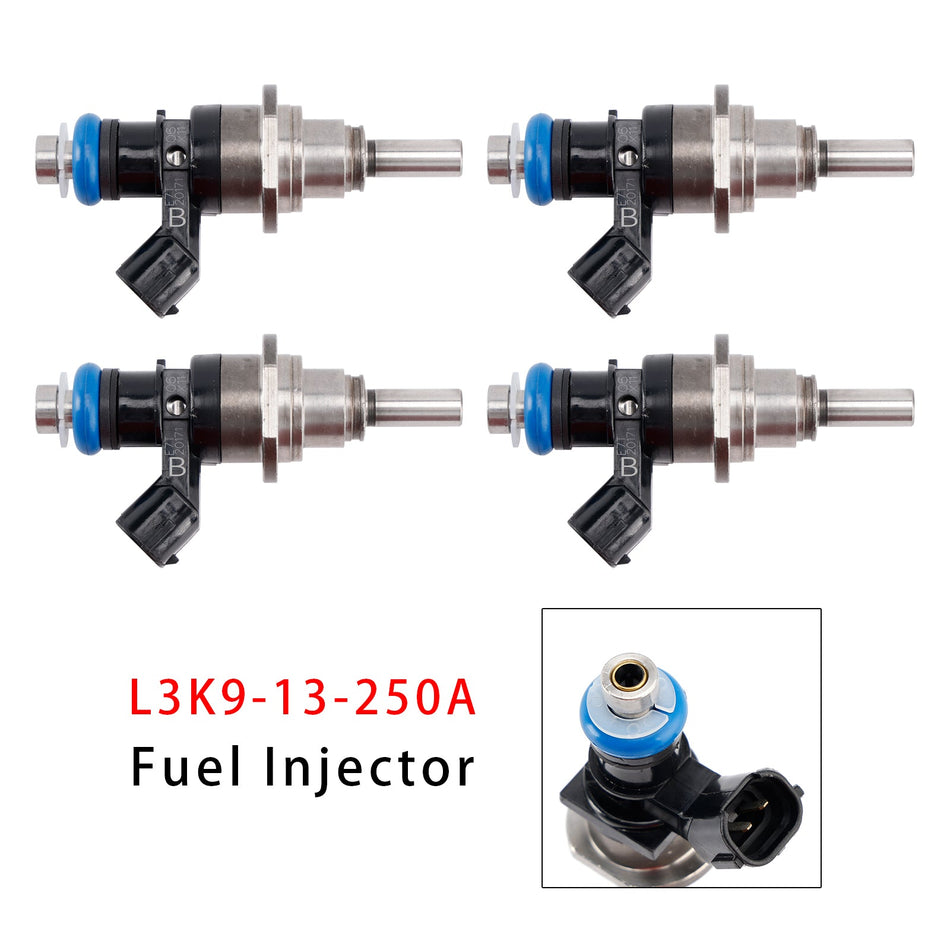 4 Stück Einspritzdüsen für Mazda Speed 3, 6 und CX-7 Turbo 2,3 l (06-13) L3K9-13-250A