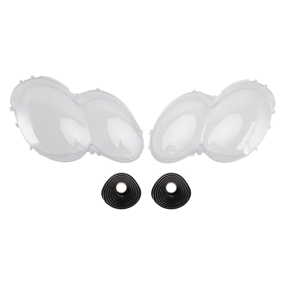 2Pcs Headlight Shell Lens Cover+Glue Für Benz W230/R230 SL500 SL600 2003-08