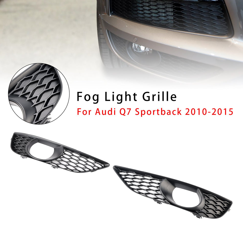 2010-2015 Audi Q7 Sportback 2PCS Frontstoßstange Nebelscheinwerfer Grill Lampenabdeckung