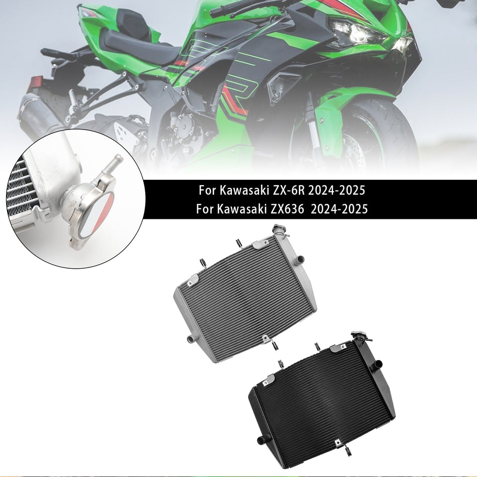 2024-2025 Kawasaki ZX-6R ZX636 Kühlerkühlung Motorkühler