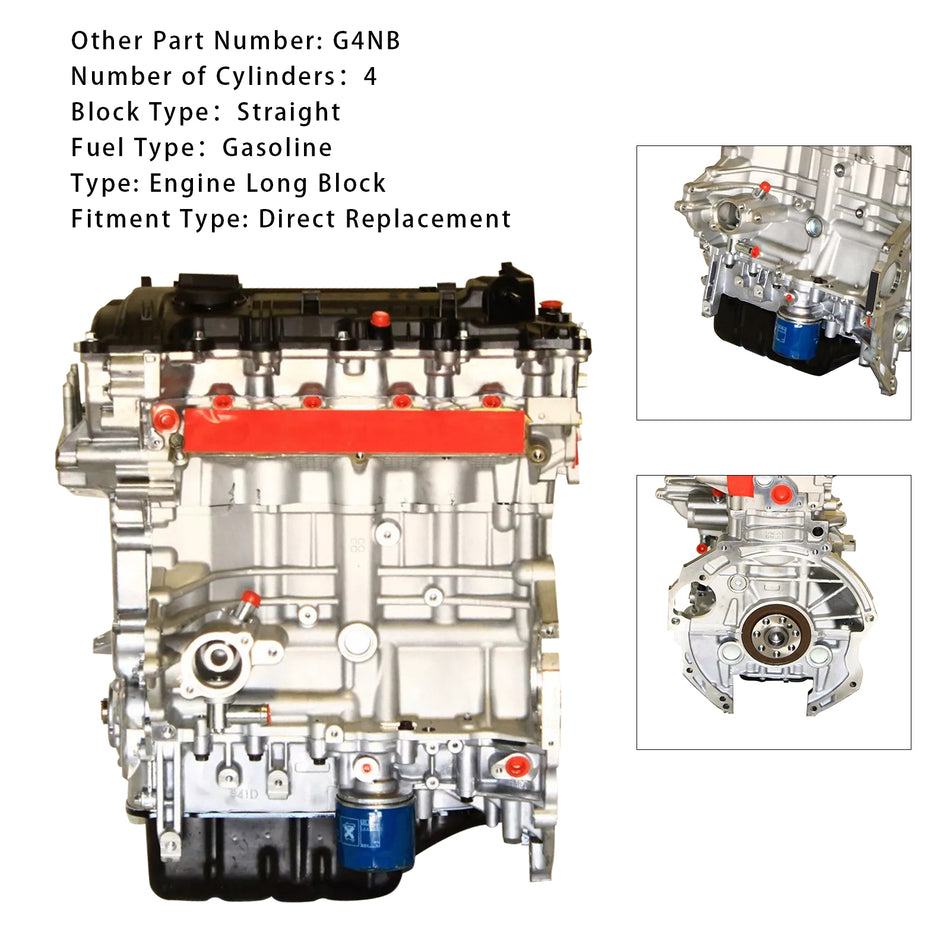Brand New Engine Motor 1.8L 4 Cylinder G4NB Nu MPI Für Kia Forte 2014-2016