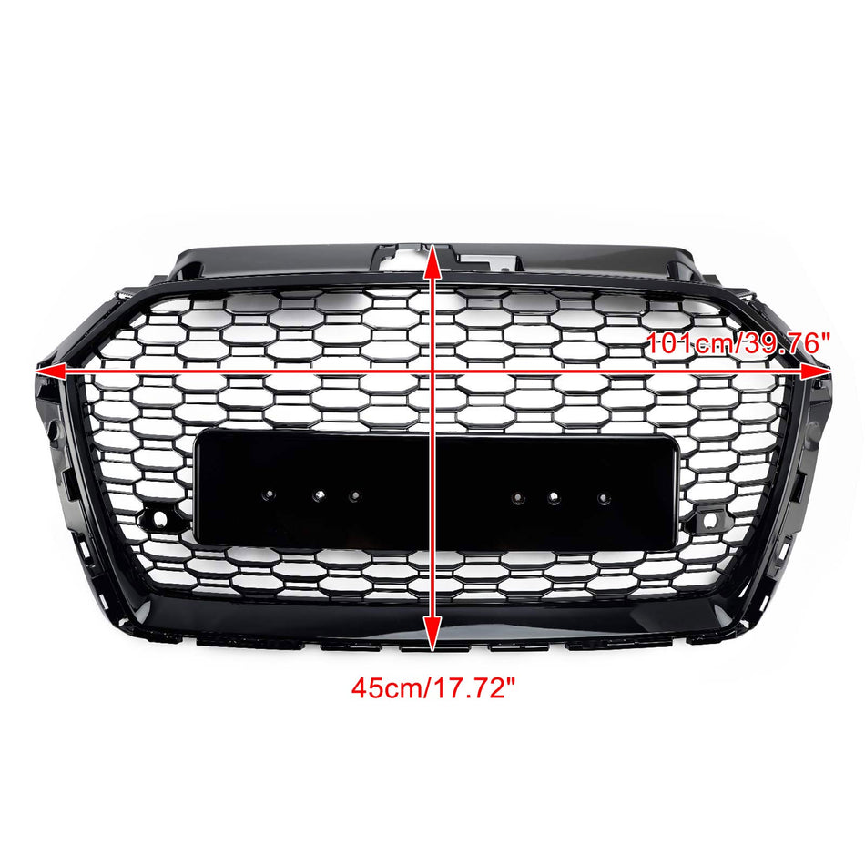 Honeycomb Mesh Front Bumper Grille Für Audi A3 8V 2017-2019 RS3 Style Black