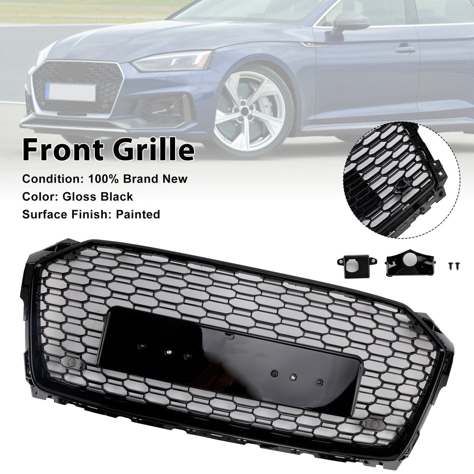 RS5 Style Sport Front Honeycomb Grille Grill Für Audi A5 S5 B9 2017-2019