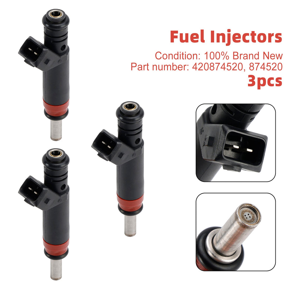 3PCS 420874520 Kraftstoff Injektoren 874520 Für Meer-Doo GTX 4 TEC GTX 215 GTX RXP